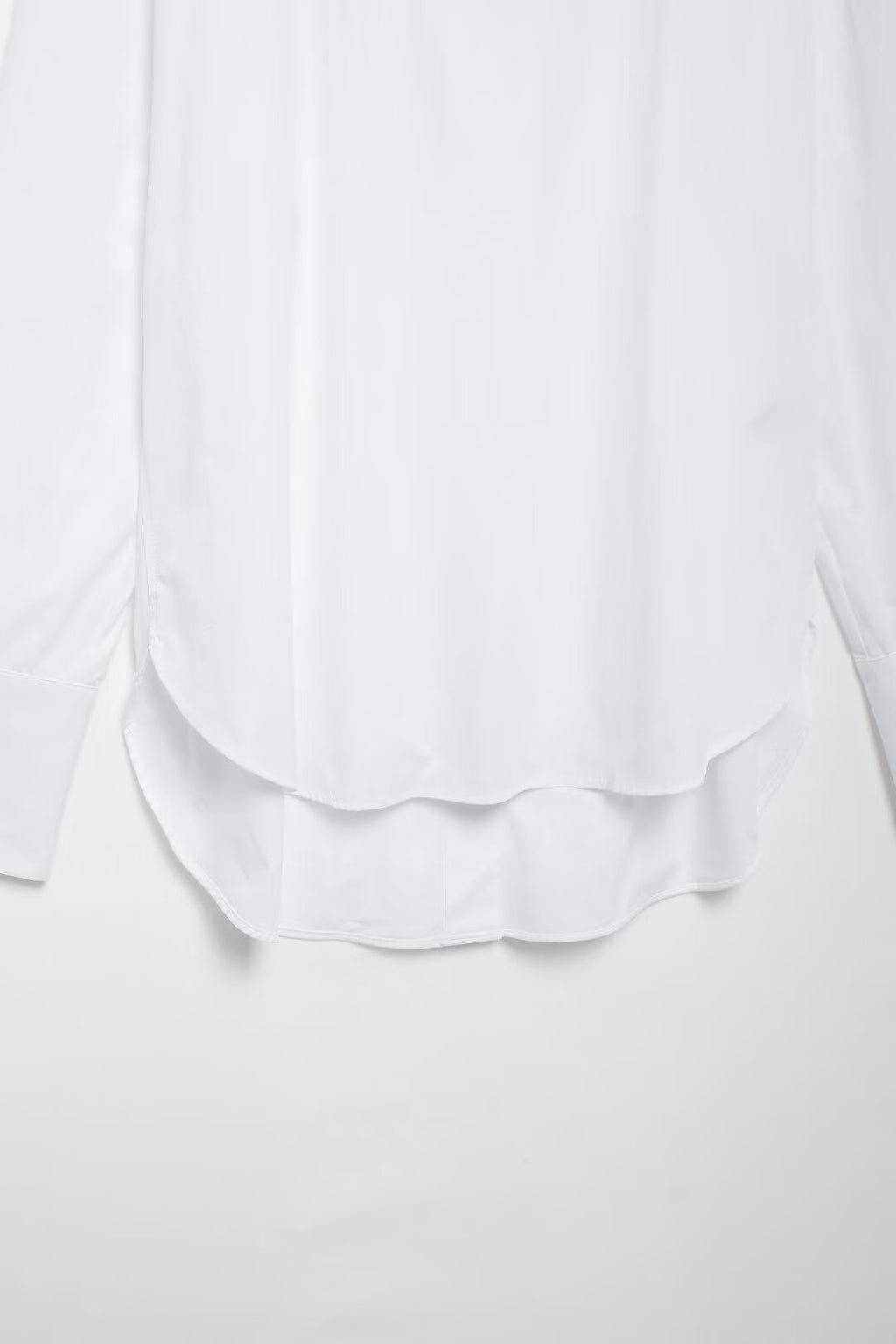 Autumn Women Casual Long Sleeve Single Breasted V Neck Pure White Shirt
