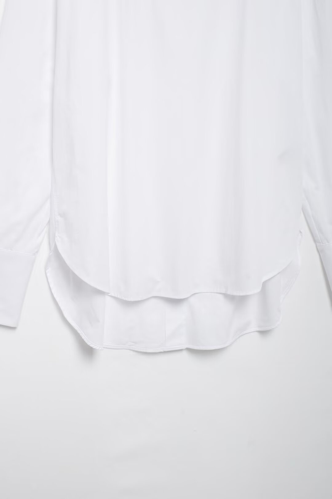 Autumn Women Casual Long Sleeve Single Breasted V Neck Pure White Shirt