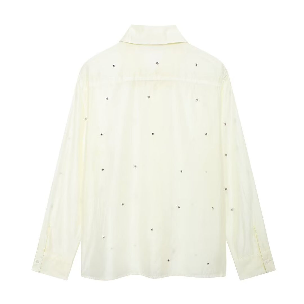 Women Clothing Classic Western Jewelry Embroidered Shirt