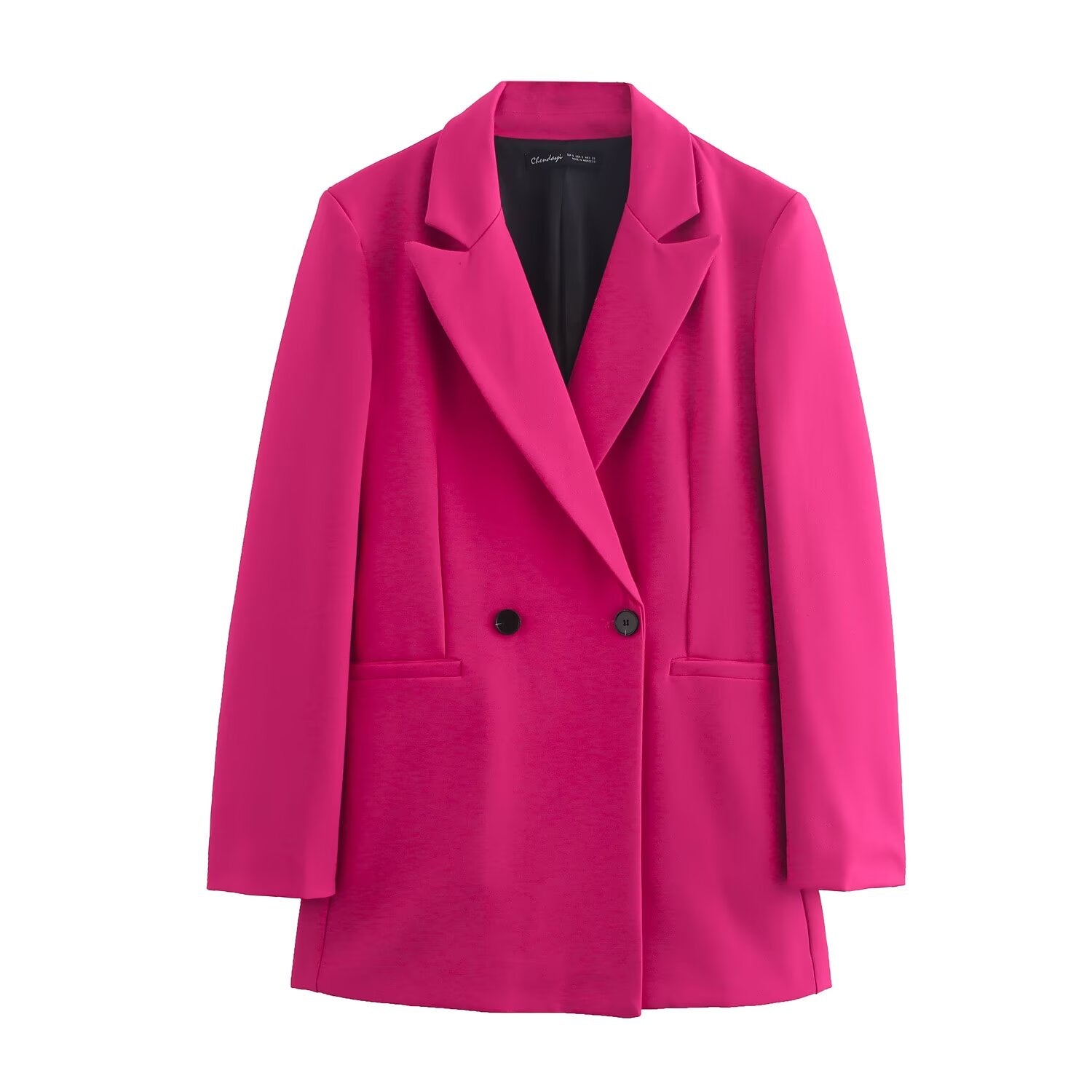 Women Back Waistband Blazer Thread Decoration Pants Sets