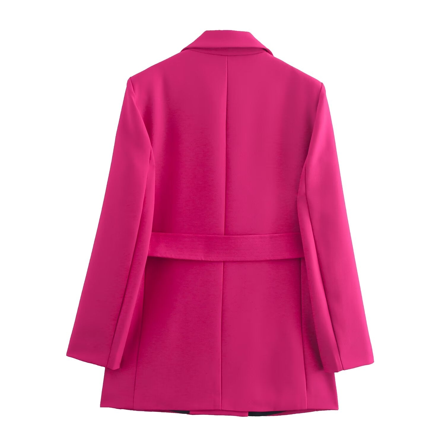 Women Back Waistband Blazer Thread Decoration Pants Sets