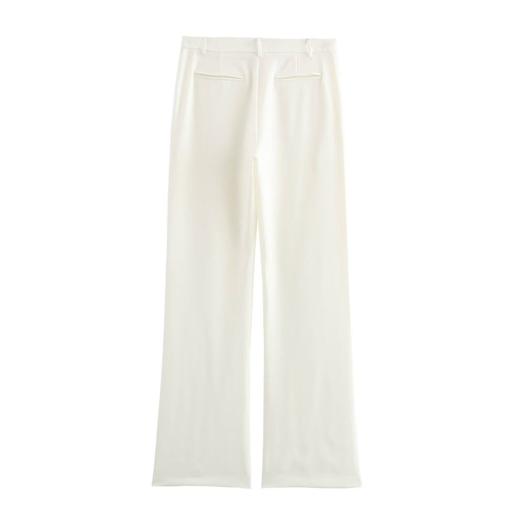 Autumn with Belt Blazer Straight Leg Pants Sets