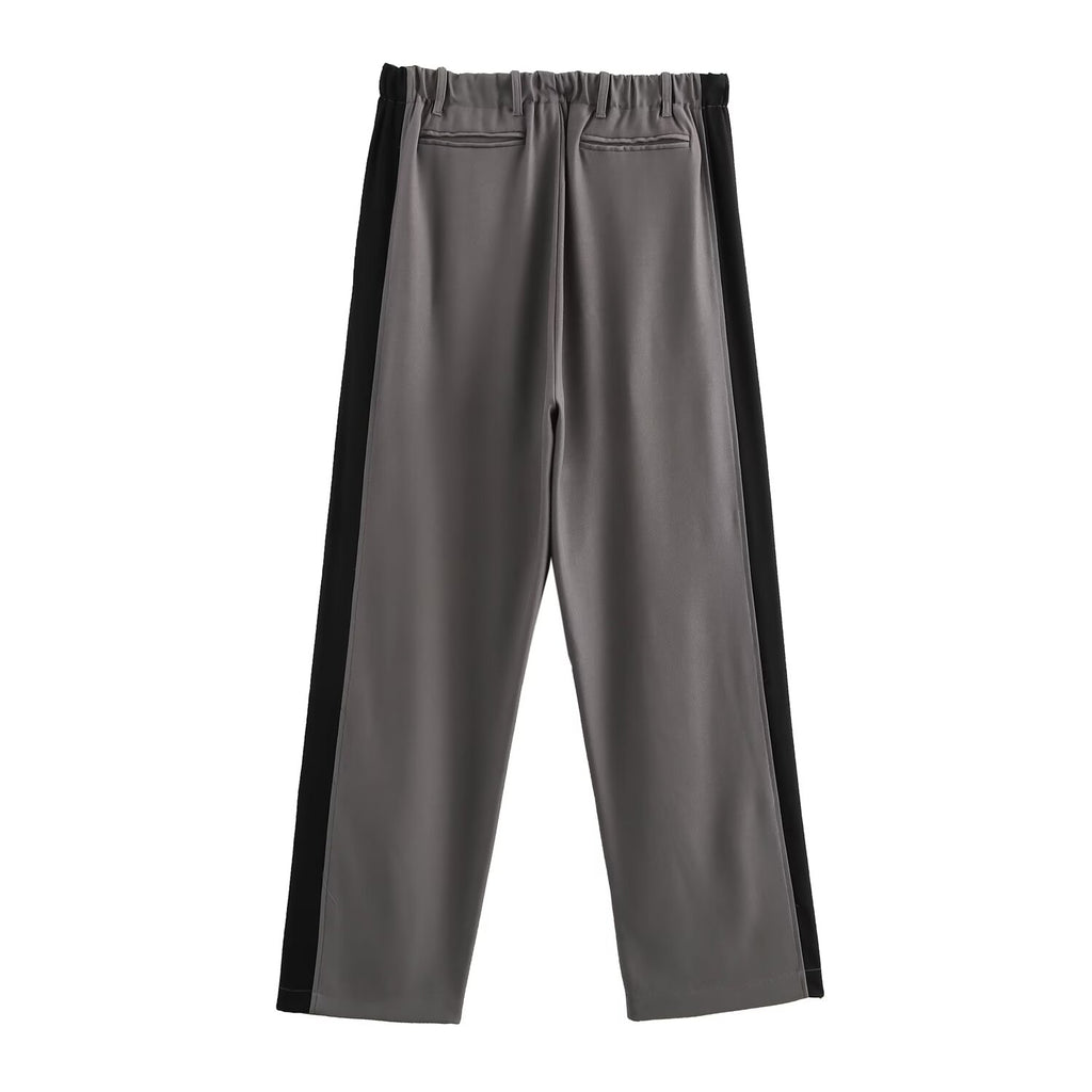 Women Spring And Autumn Casual Matching Color Pants Two Piece Set