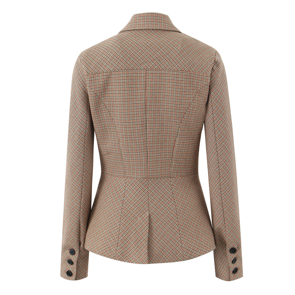Spring Retro Boning Corset Slim Blazer A line Skirt Sets Women