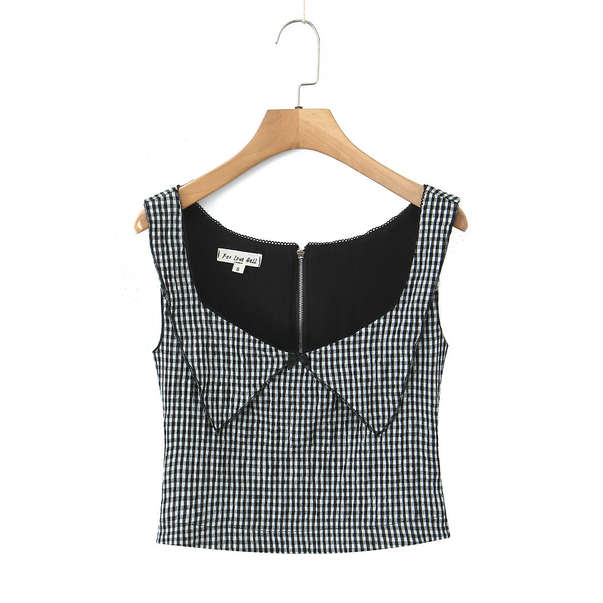 Black and White Plaid Vest