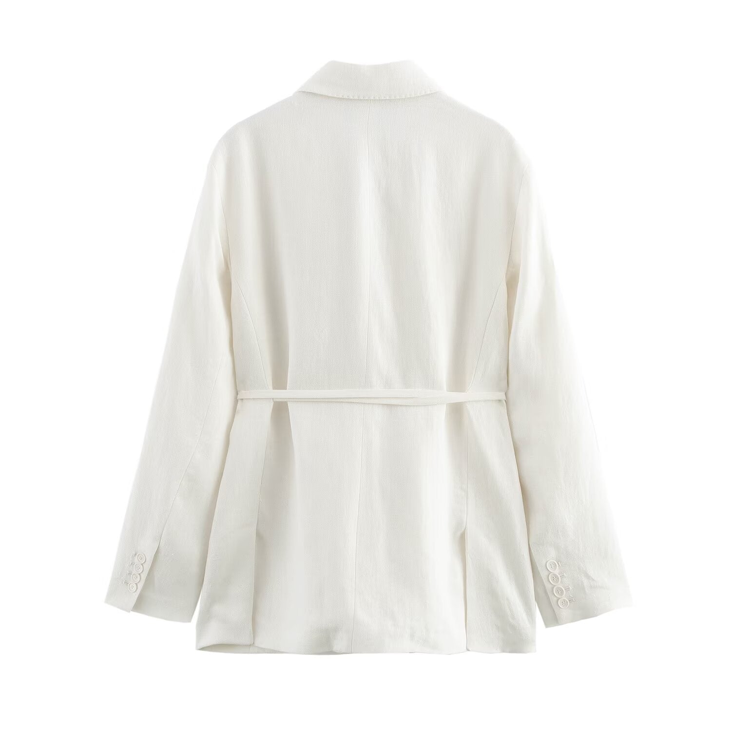 Women Spring Blended Blazer Pleated Pants Sets