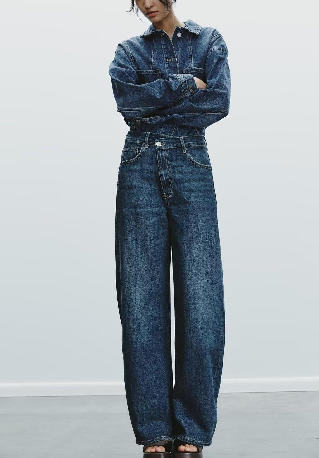 Spring Summer Women Casual Denim Shacket Pants Sets
