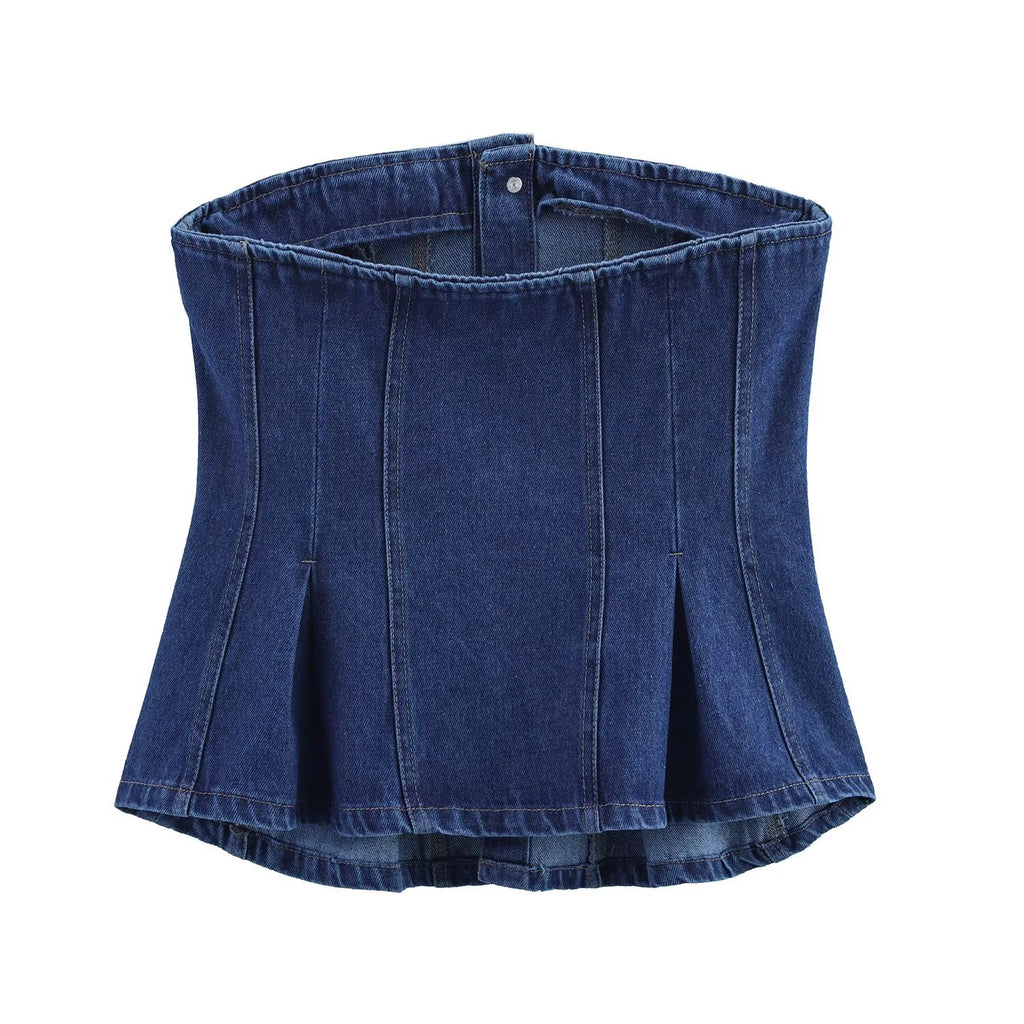 Spring Summer Women Sexy Denim Tank Top Shorts Sets