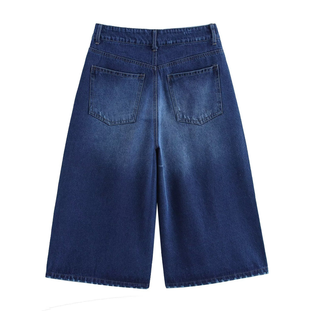 Spring Summer Women Sexy Denim Tank Top Shorts Sets
