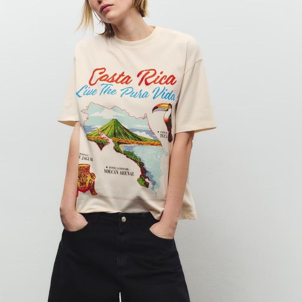 Women Clothing Minimalist Printed Loose T shirt