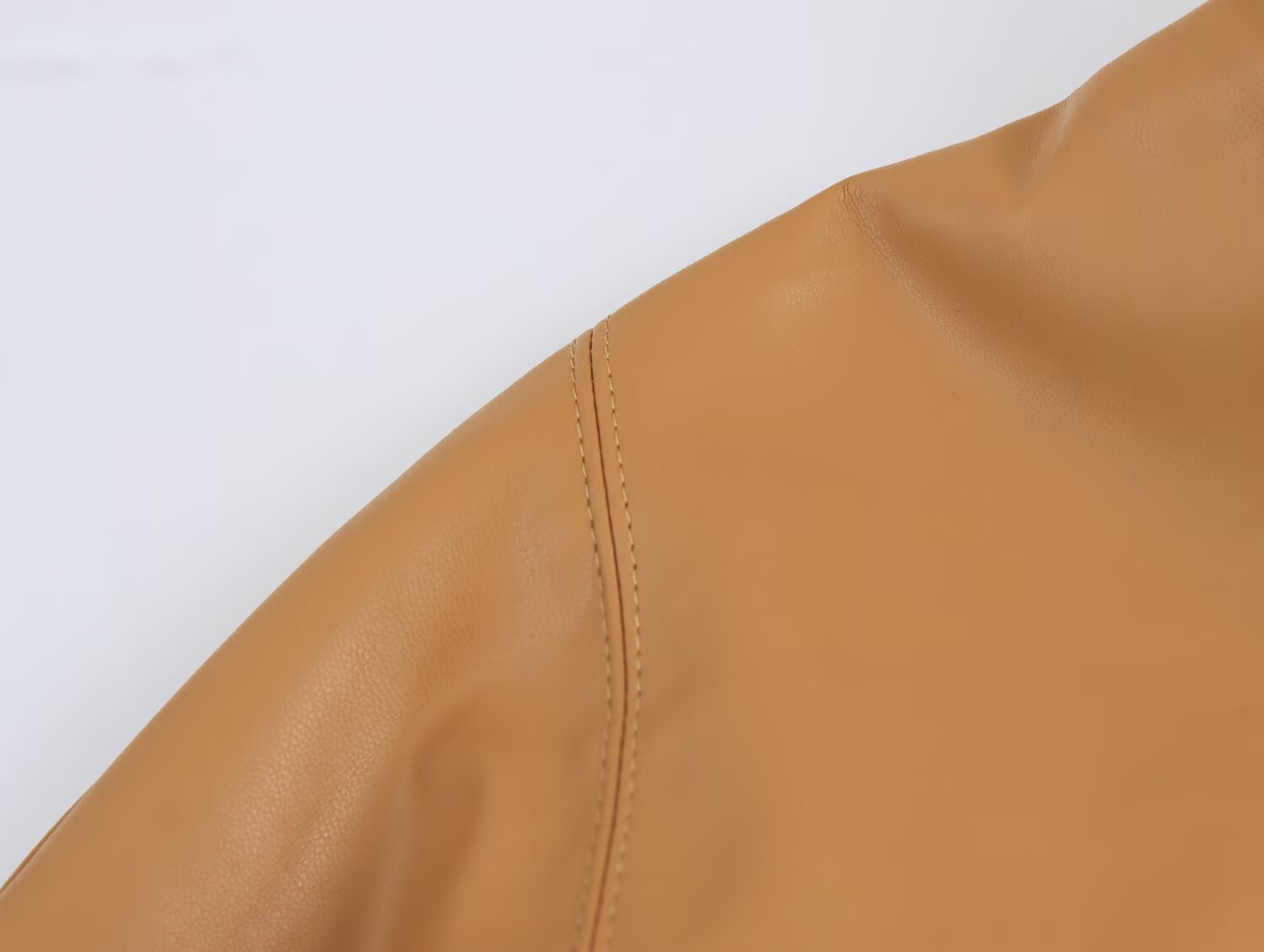 Spring Zipper Leather Short Cloak Women Leather Top Coat