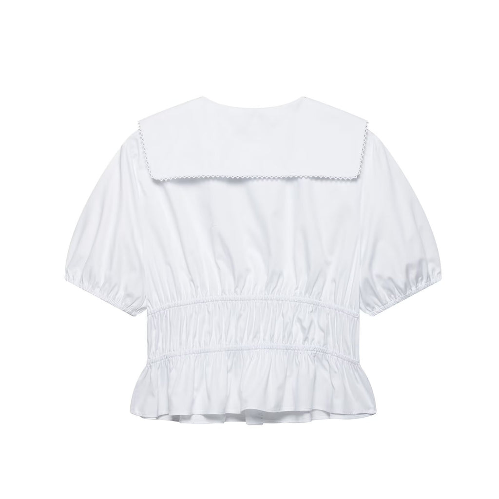 Women Clothing Western Youthful Looking Fashionable Short Sleeve Shirt
