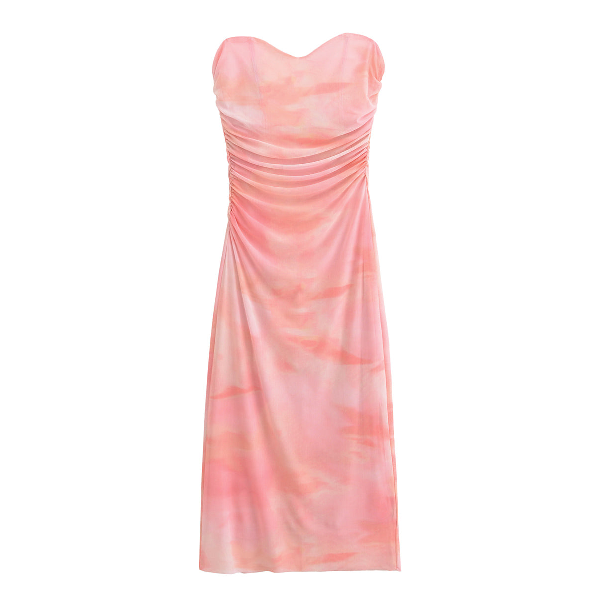 Women Clothing Spring Summer Printed Tube Top Dress Tube Top Dress