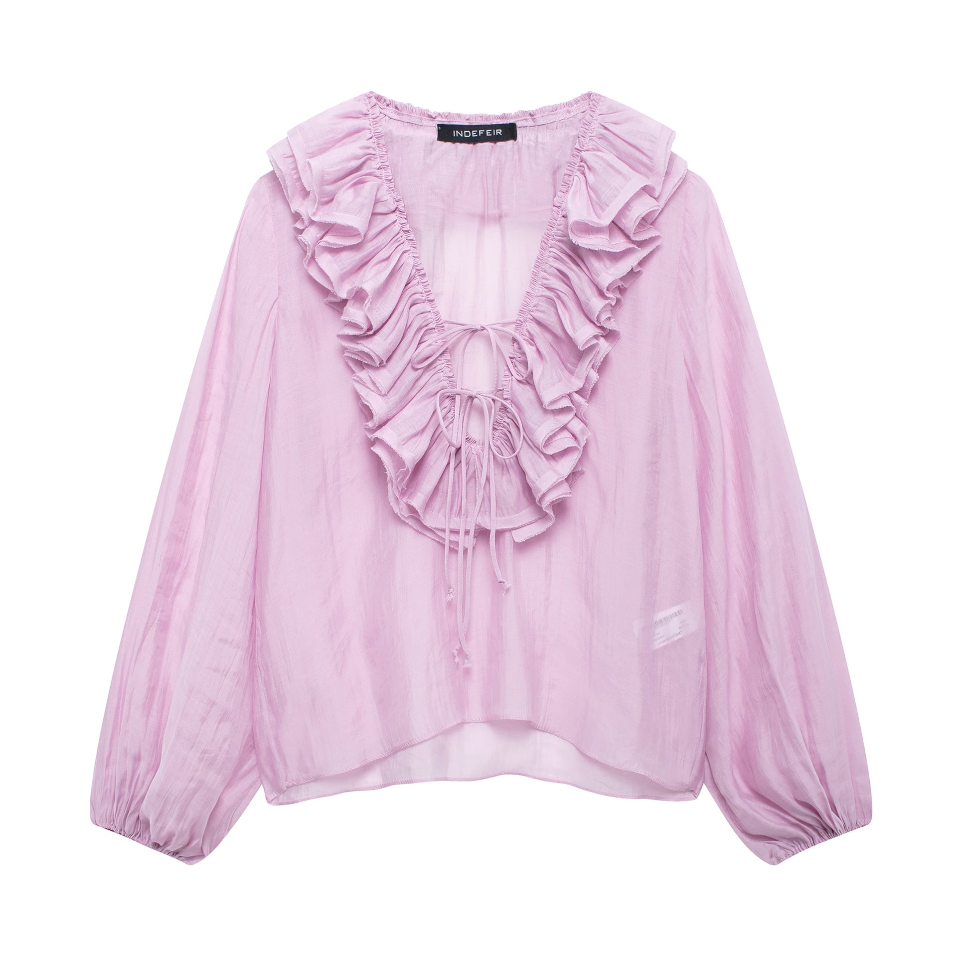 Women Clothing Casual Simple Laminated Decoration Shirt