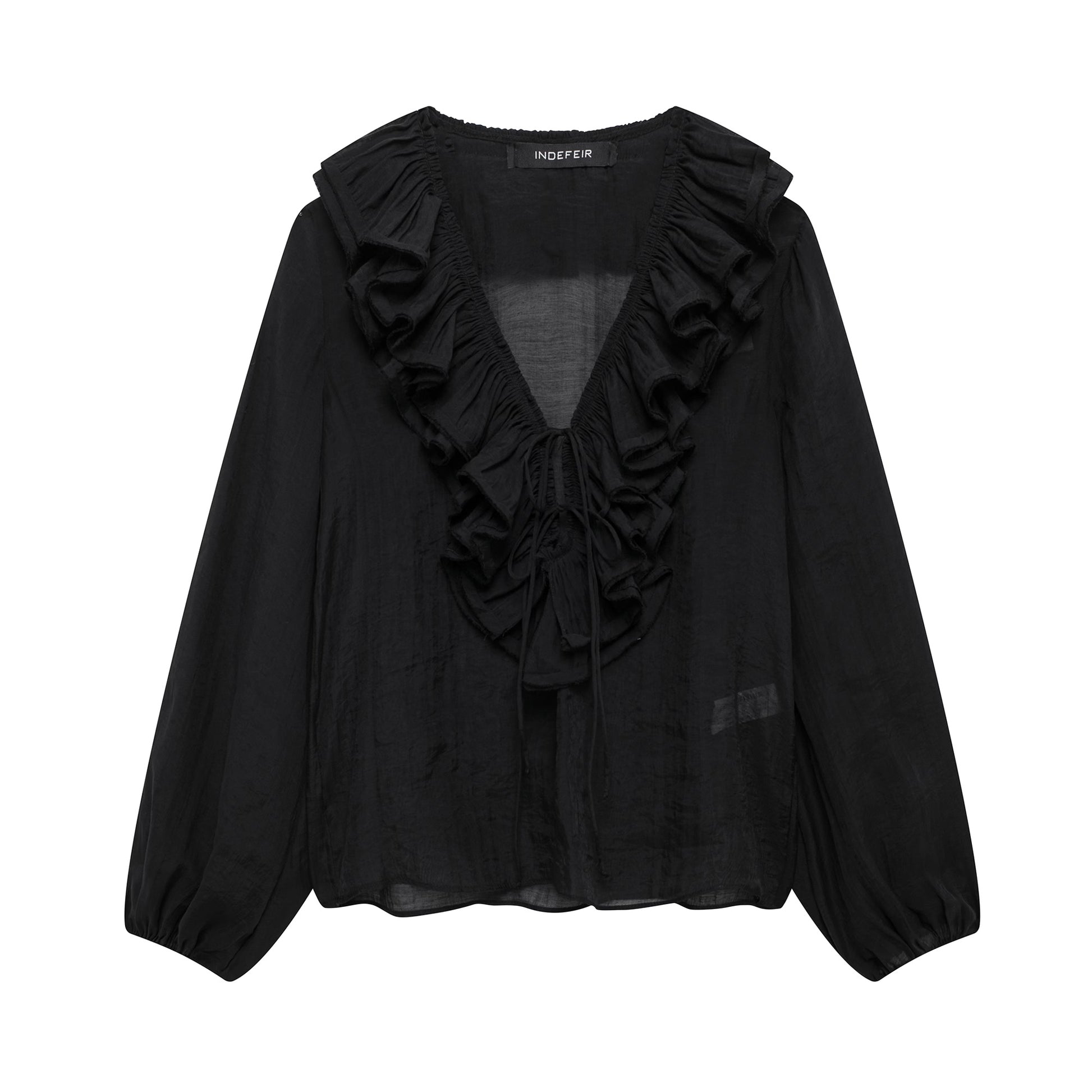 Women Clothing Casual Simple Laminated Decoration Shirt