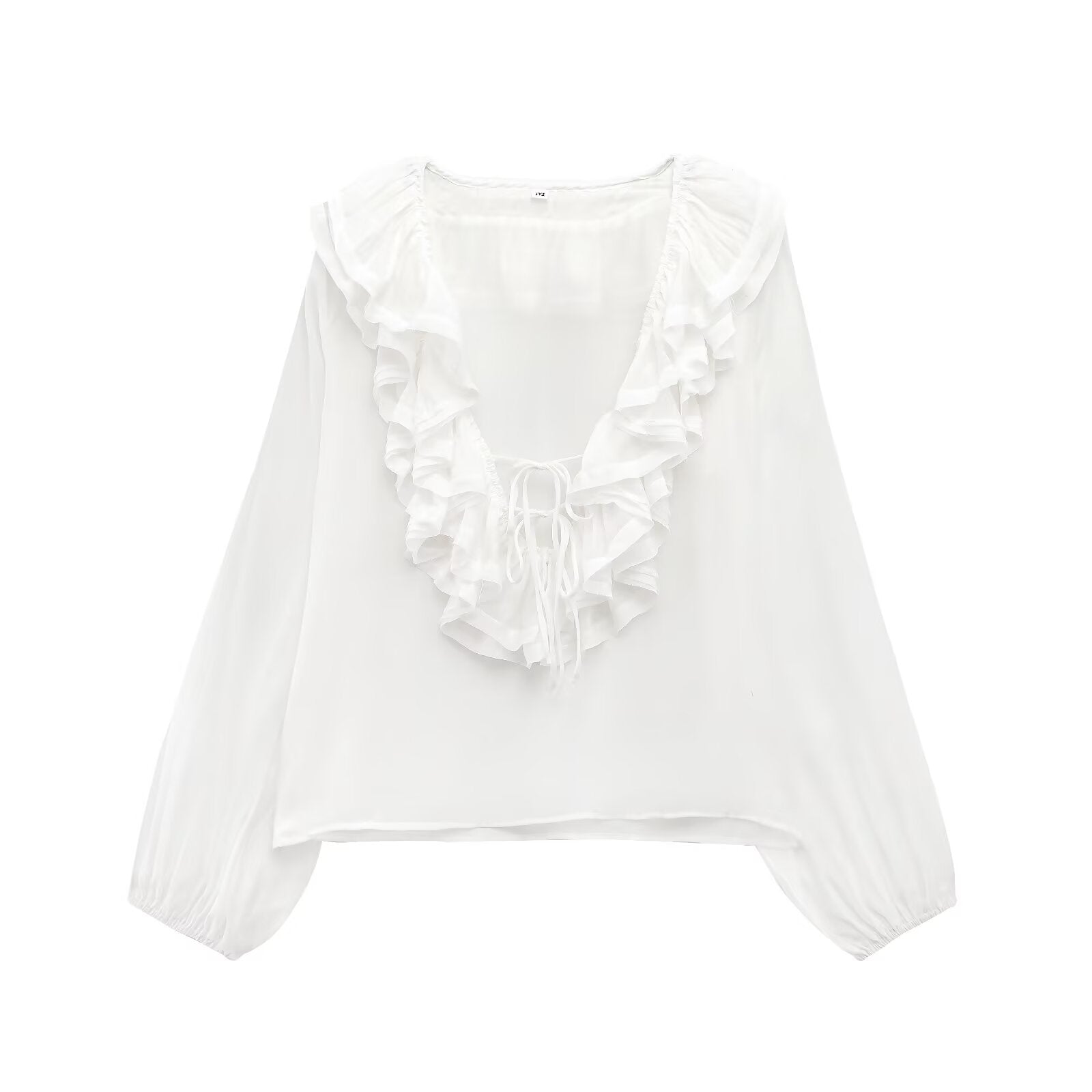 Women Clothing Casual Simple Laminated Decoration Shirt