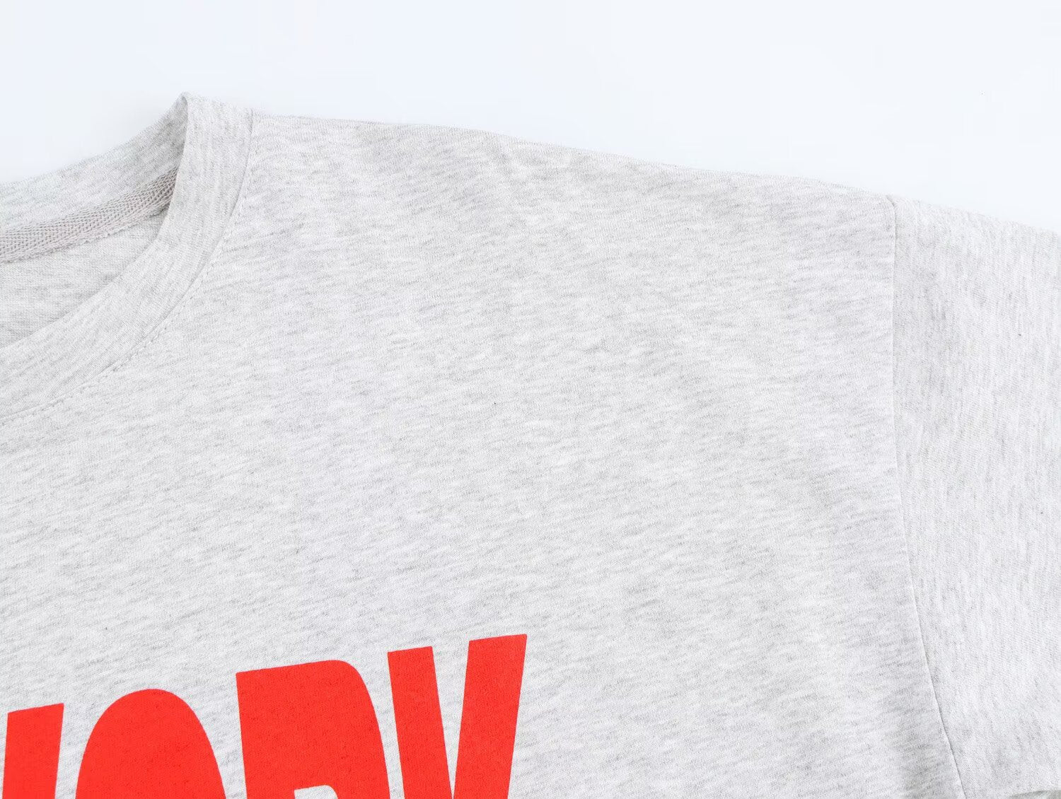 Women Clothing Summer Letter Graphic Print Loose round Neck Short Sleeve
