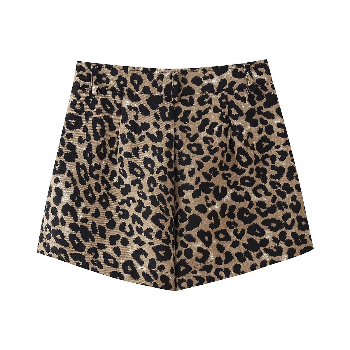 Spring Women Clothing French Design Leopard Print Shorts