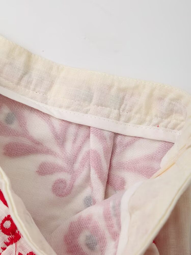 Fall Women Clothing Stylish Simple Embroidered Casual Shorts