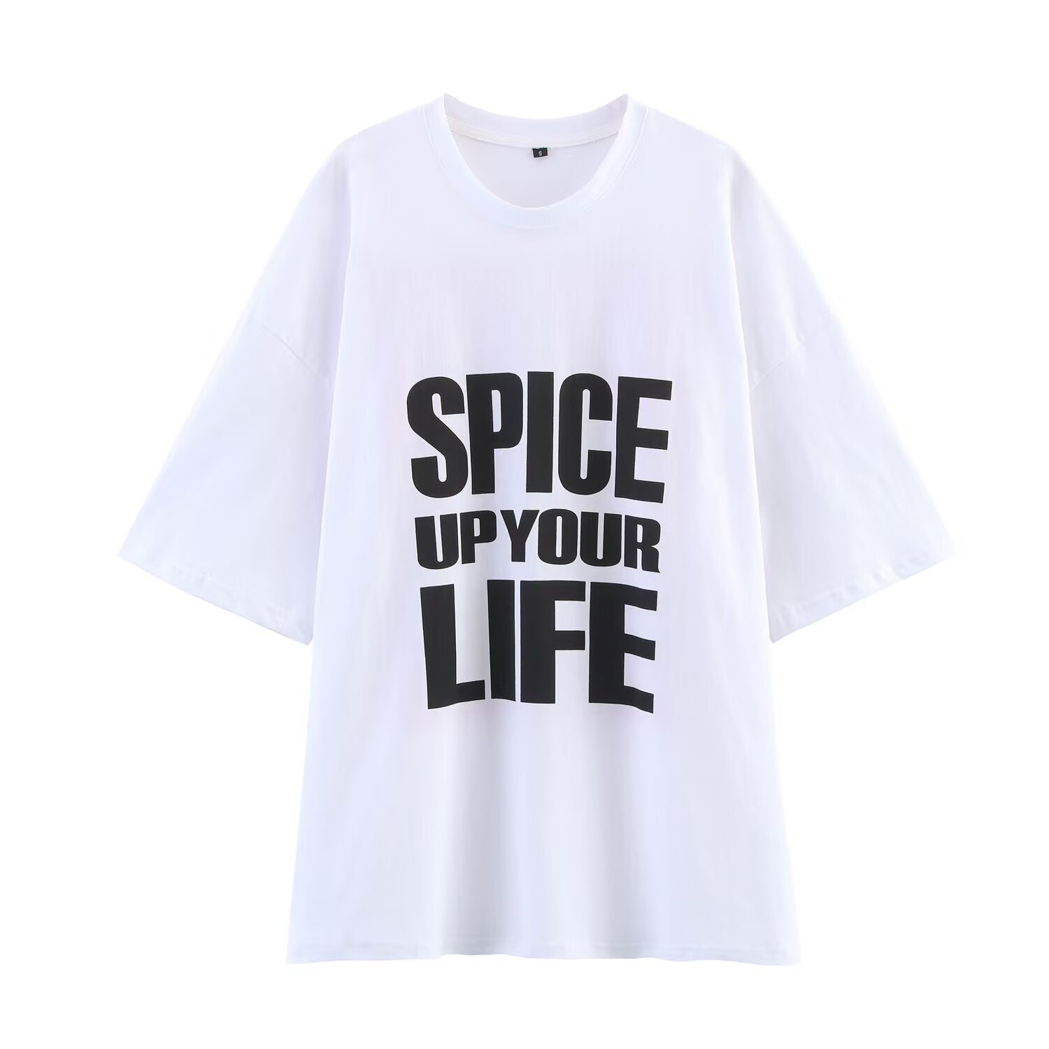 Spring Summer Women Casual round Neck Loose Half Sleeve Printed T shirt