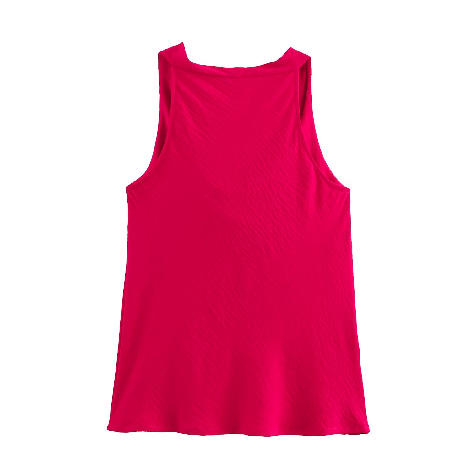 Women French Stylish Simple Gold Inlaid Sleeveless Top