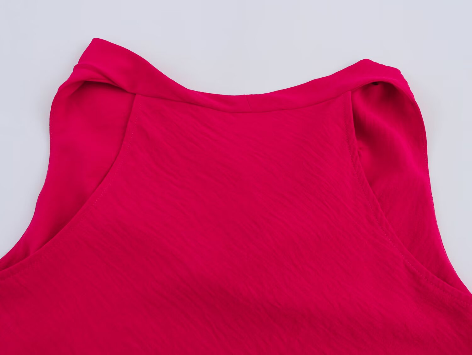 Women French Stylish Simple Gold Inlaid Sleeveless Top