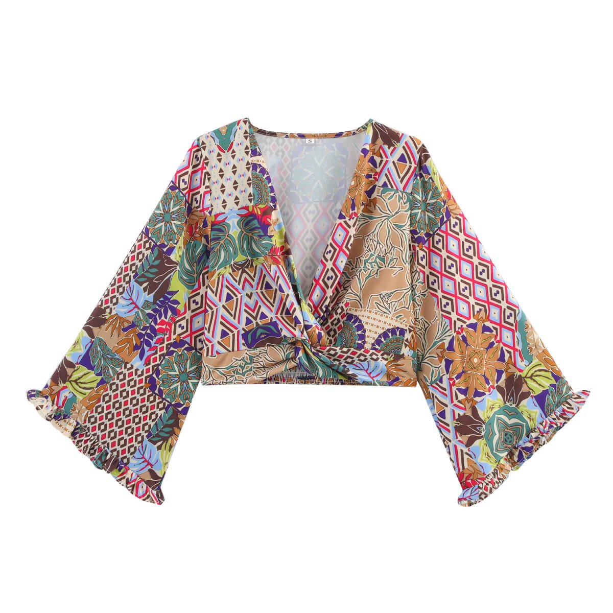Spring Autumn Ethnic Print Shirt Trousers Pent Sets