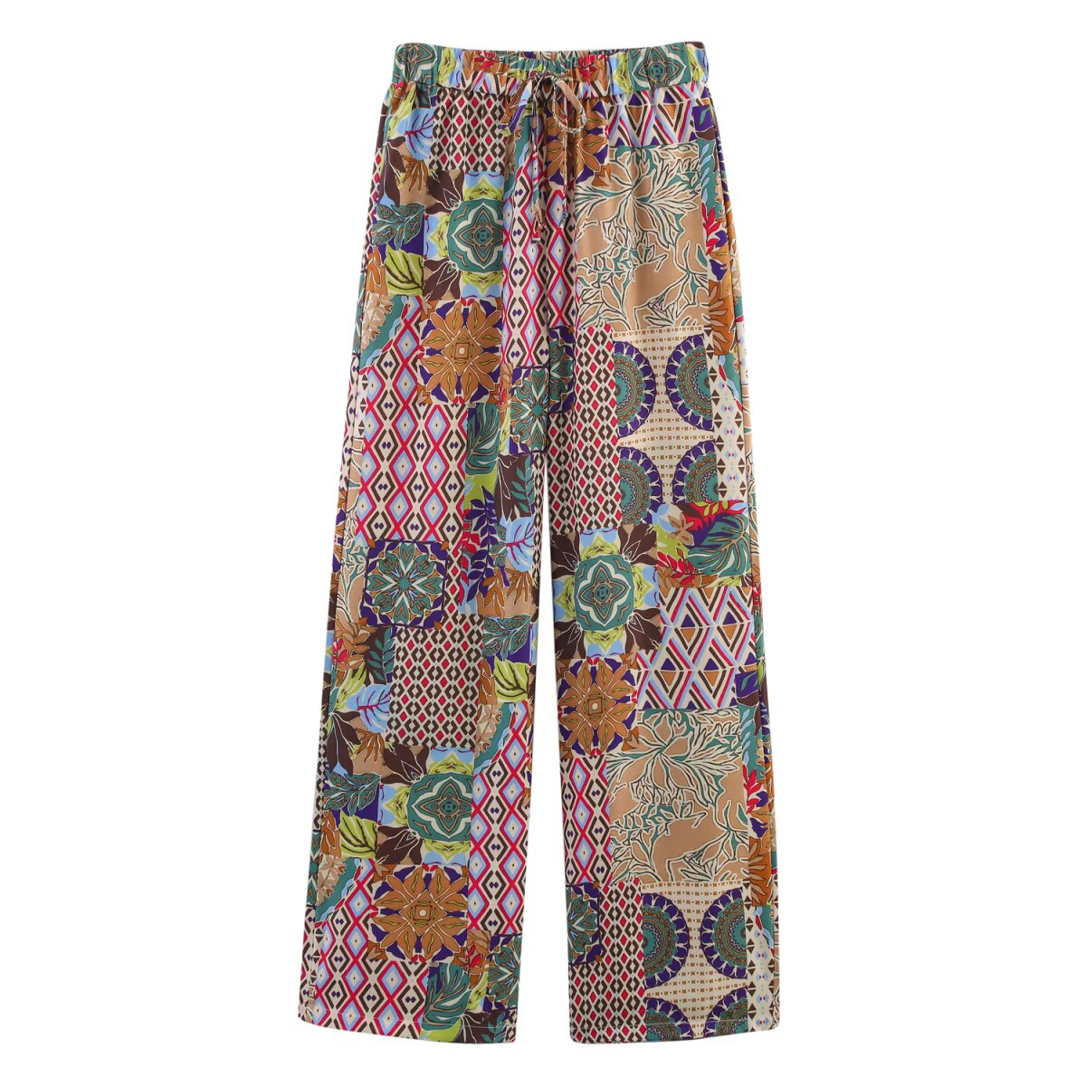 Spring Autumn Ethnic Print Shirt Trousers Pent Sets