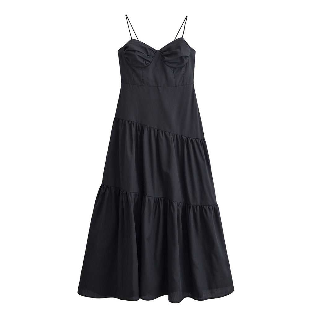 Womenswear Spring Slim Fit Skinny Shoulder Strap Backless Sling Bra Dress