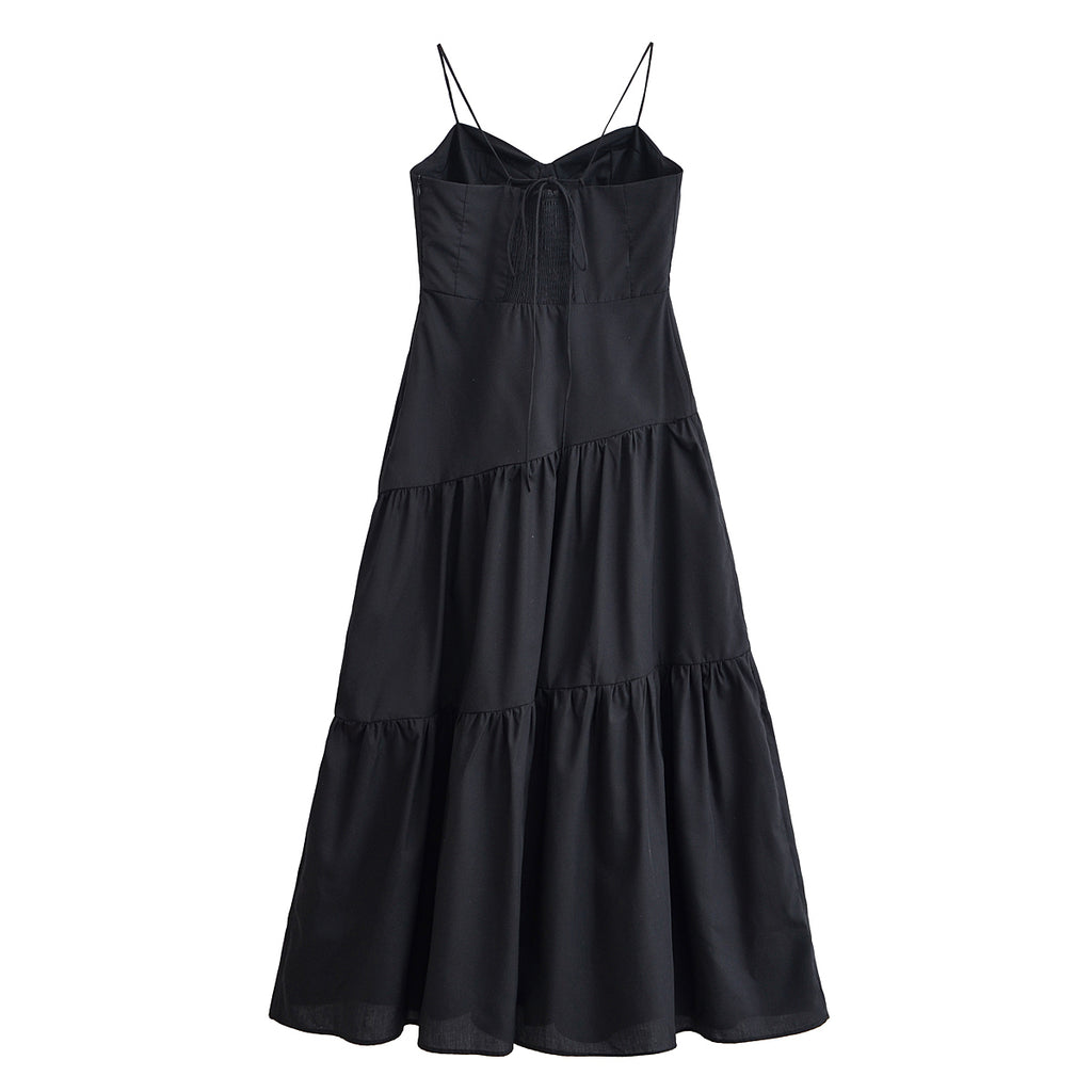 Womenswear Spring Slim Fit Skinny Shoulder Strap Backless Sling Bra Dress
