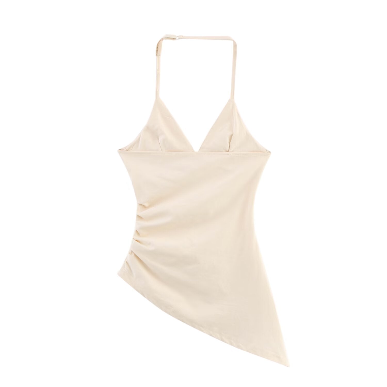 Women Clothing Summer V neck Sexy Pleated Sling Top Slim Fit Inner Wear All Matching