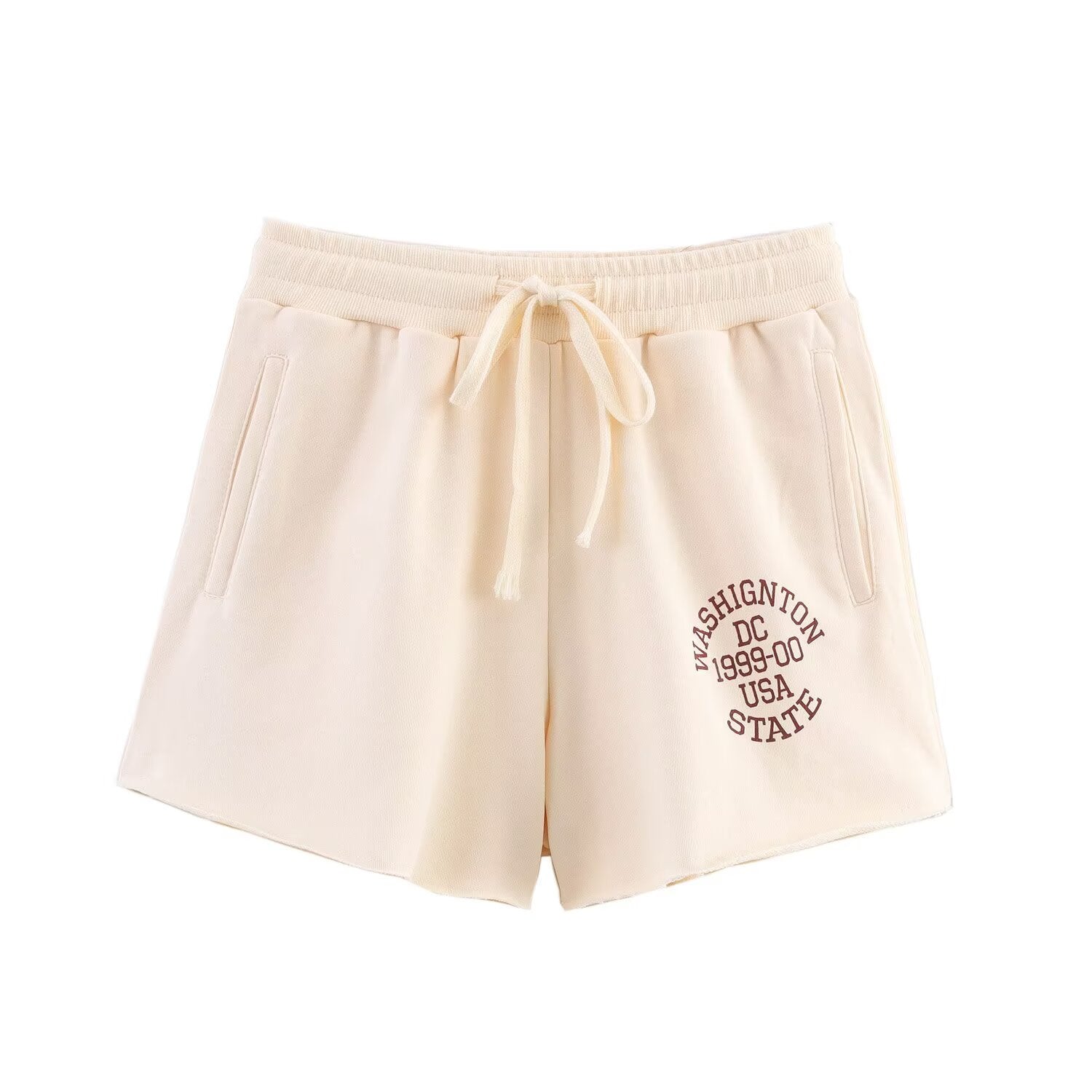 Summer Women Clothing Washed Effect Flannel Fleece Shorts Sets