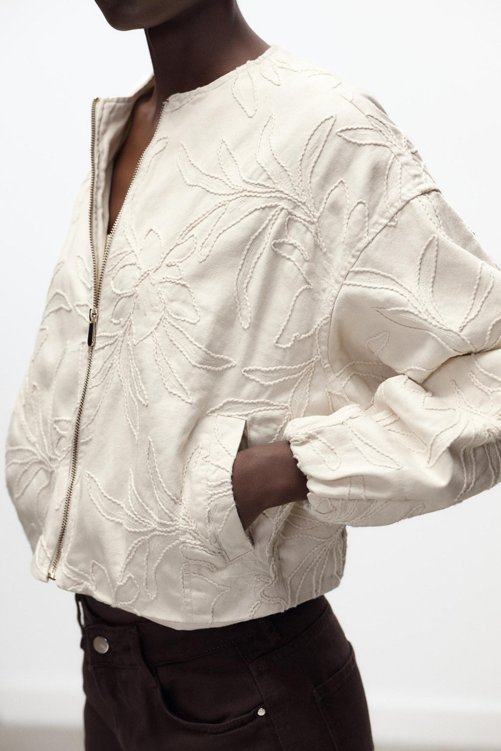 Spring Top Hand Painted Loose Profile Design Casual Printing Cardigan