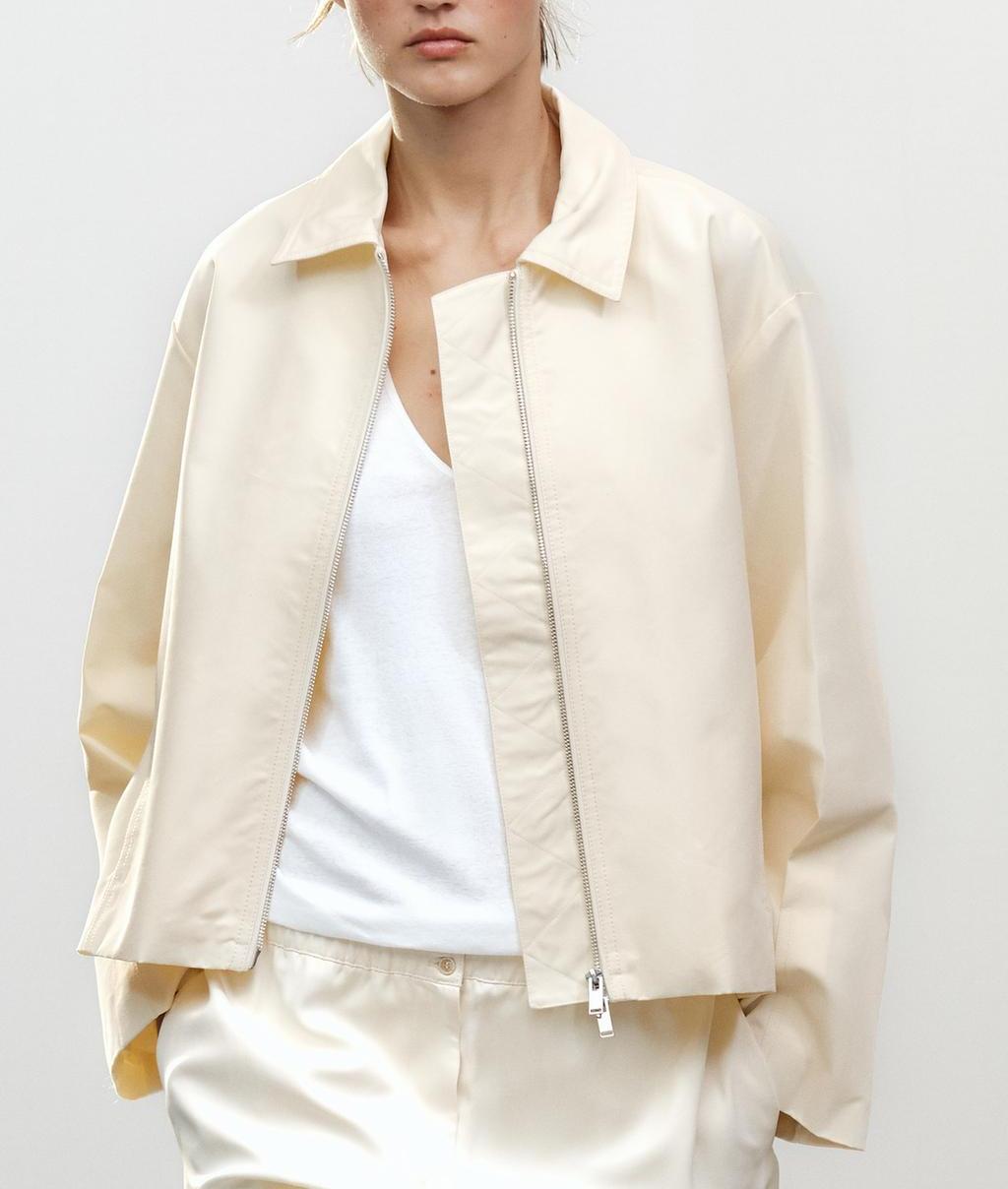 Women Season Street Polo Collar Long Sleeve Jacket Casual Zip Coat