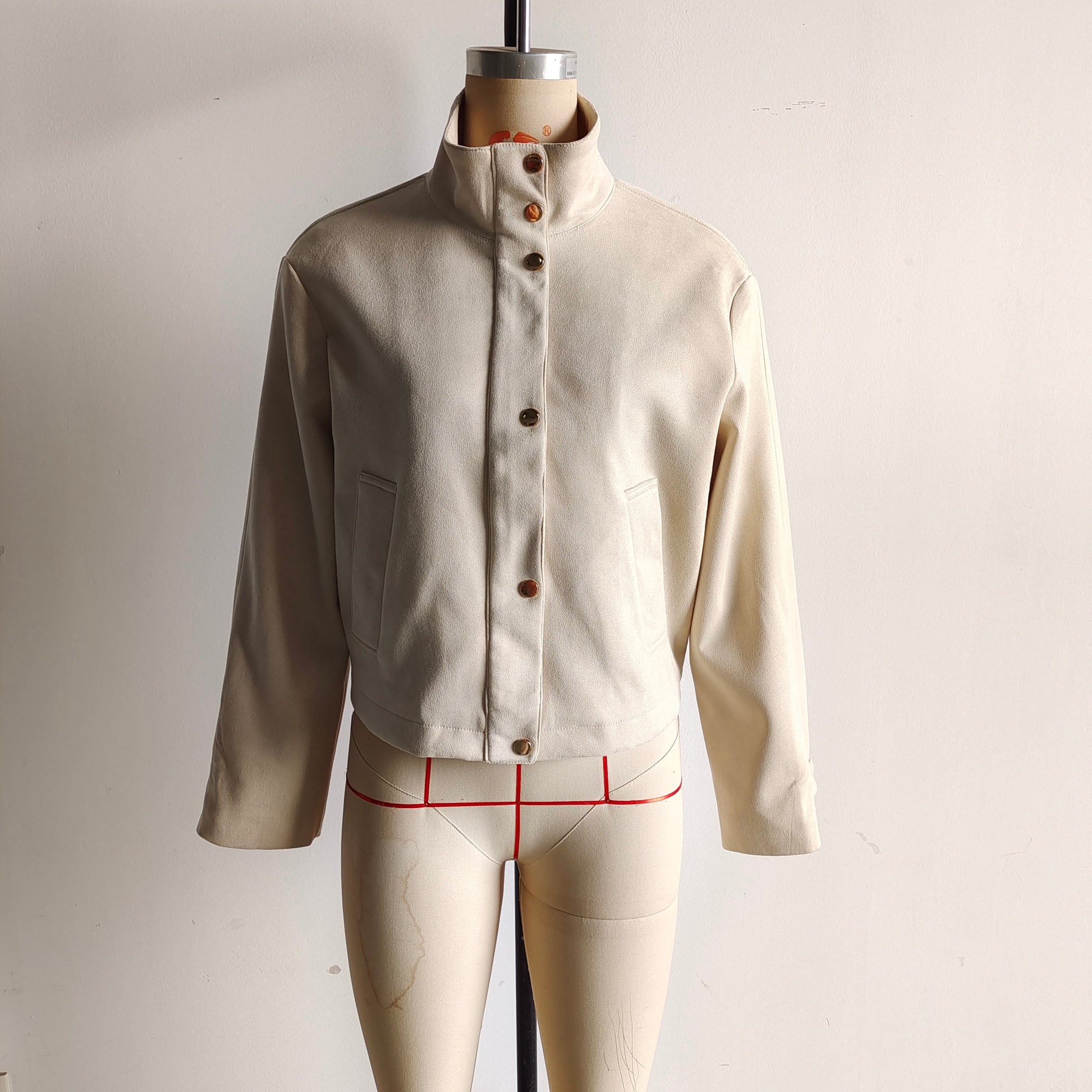 Women Wear Summer Casual Solid Color Suede Jacket Coat