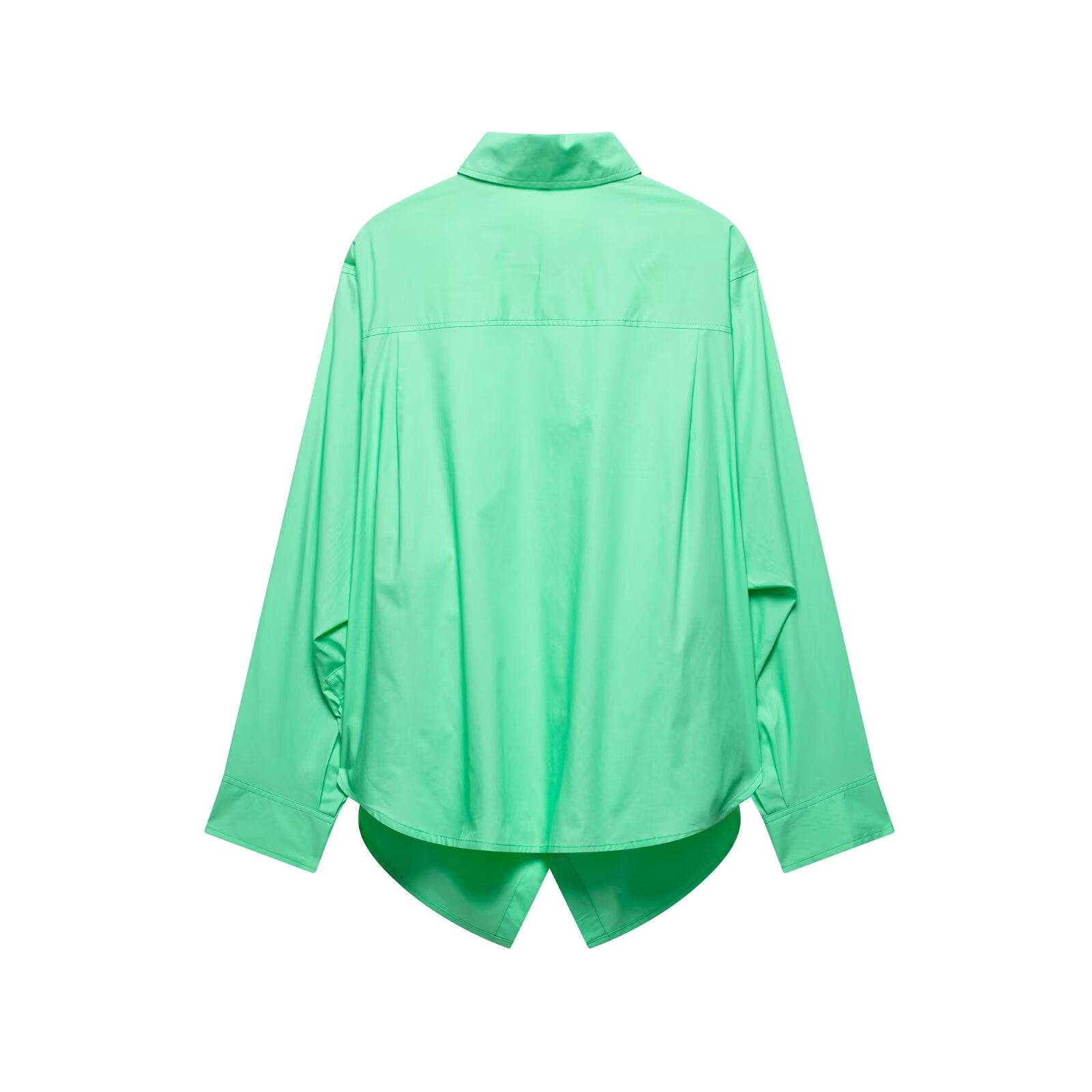 Spring Summer Solid Color Loose Poplin Shirt