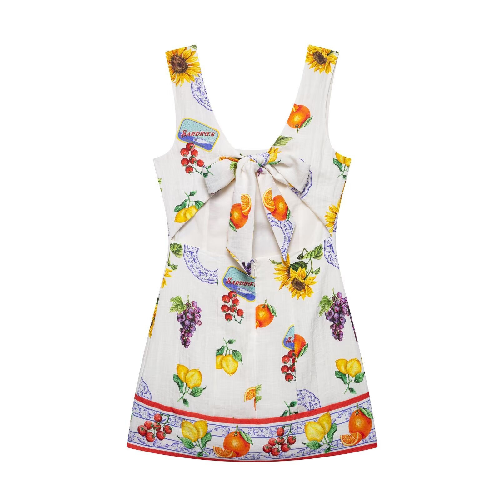 Summer Graceful Fashionable V neck Back Series Bowknot Short Dress Women