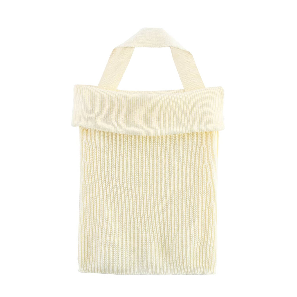 Summer Women Clothing Backless Hanging Collar Knitted Top