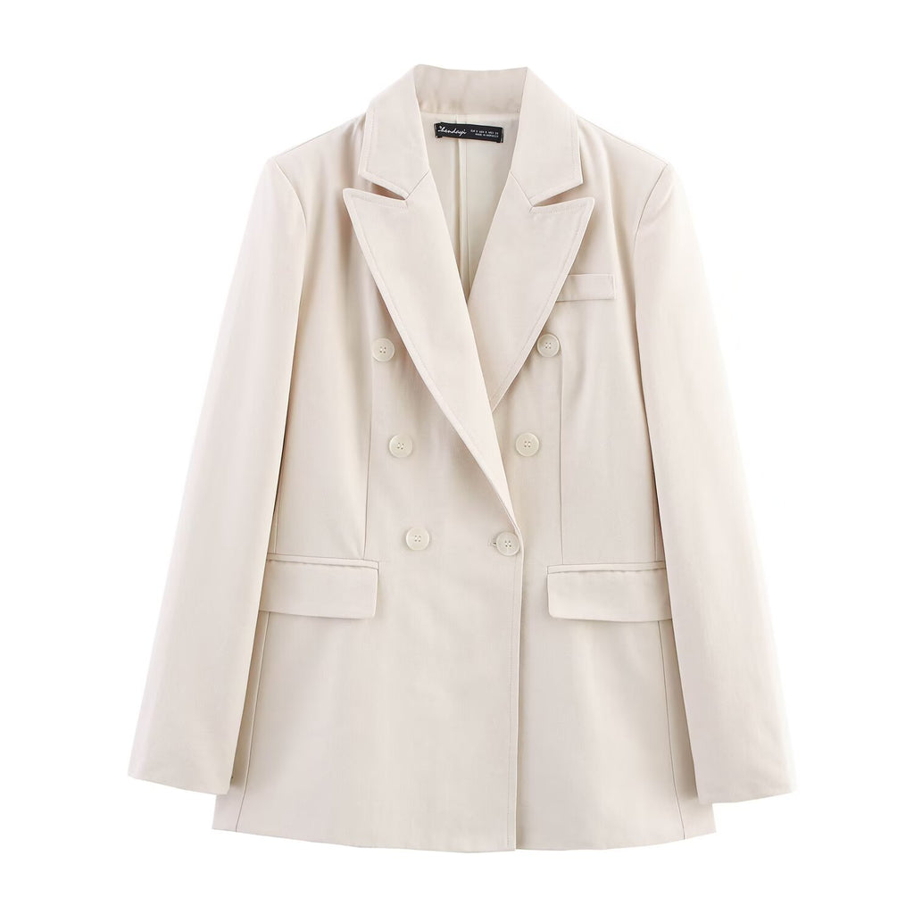 Women Clothing at Long Double Breasted Blazer Trousers Set