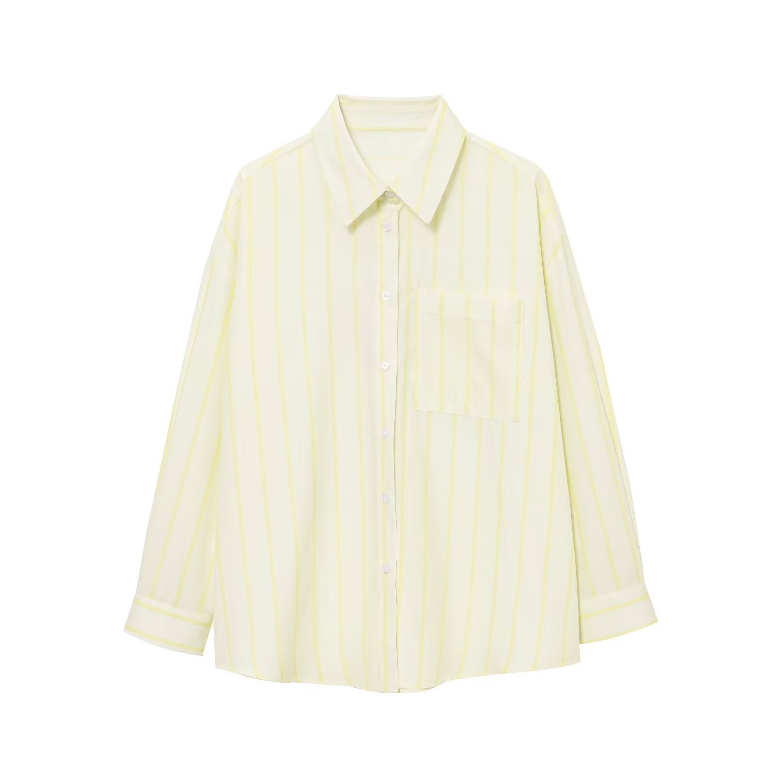Spring Long Loose Casual Niche Stripe Long Sleeve Shirt Top