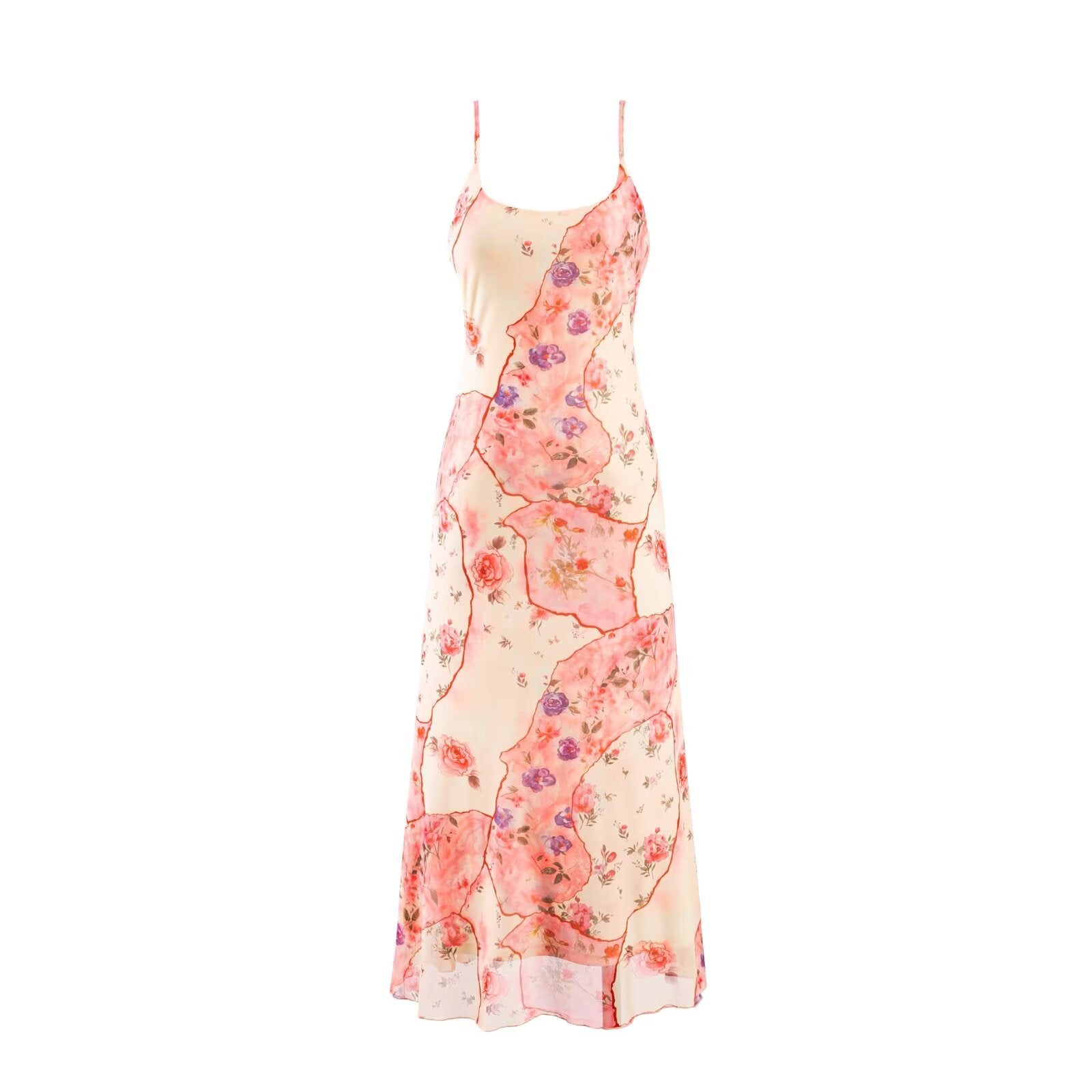 Vacation Printed Suspender Dress Summer Tight Waist Slim Sexy Dress Women