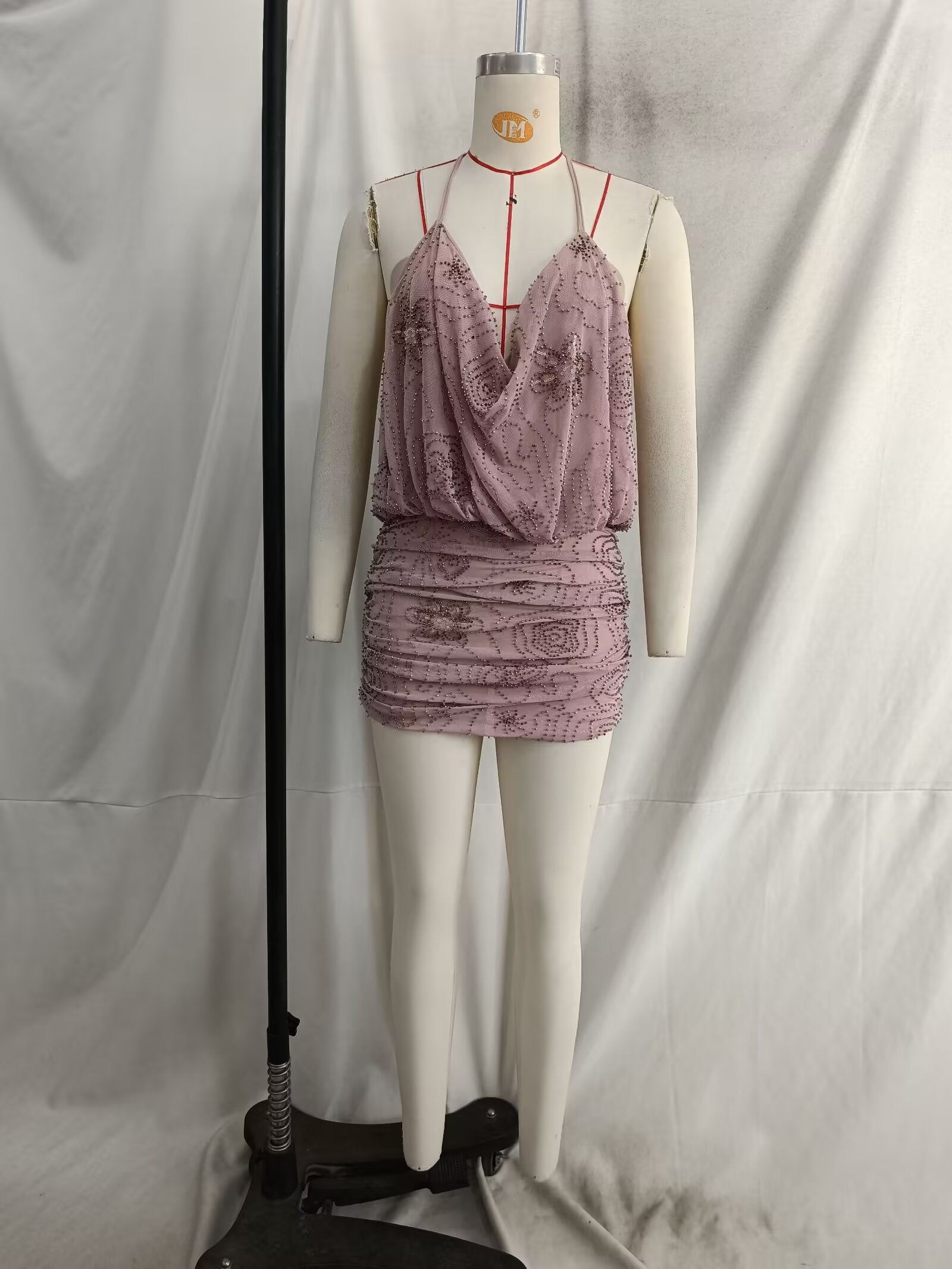 Summer Women Street Sequin Mini Sling Dress