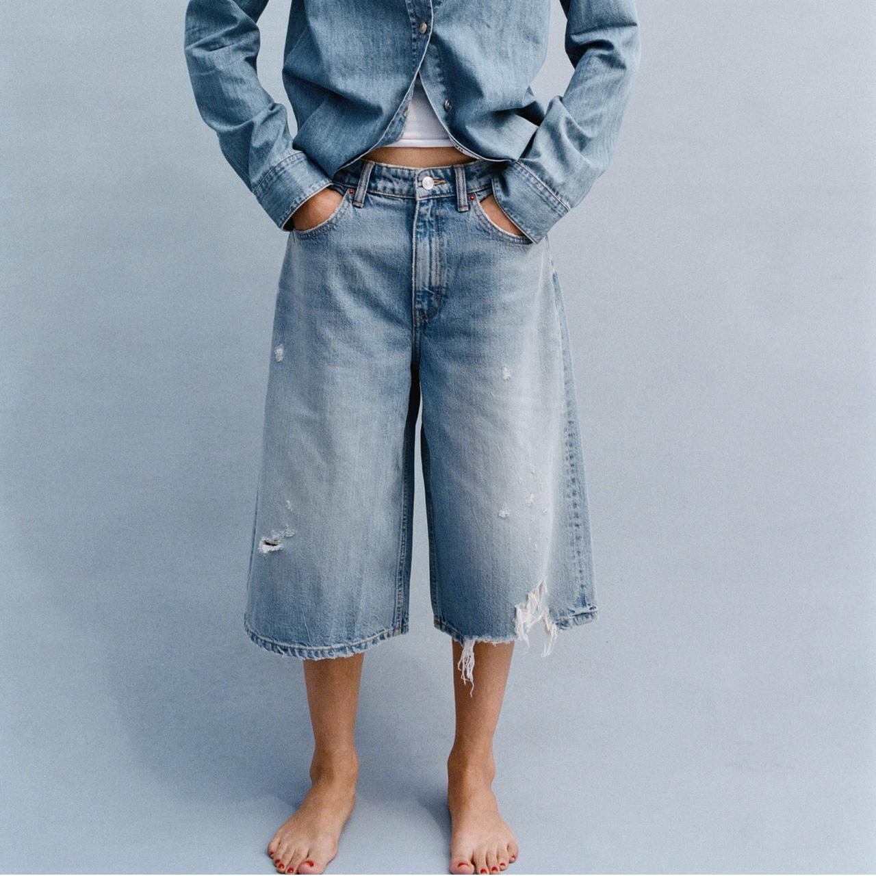 Summer Women Clothing Perforated Hole Decoration Loose Casual Shorts Jeans Women
