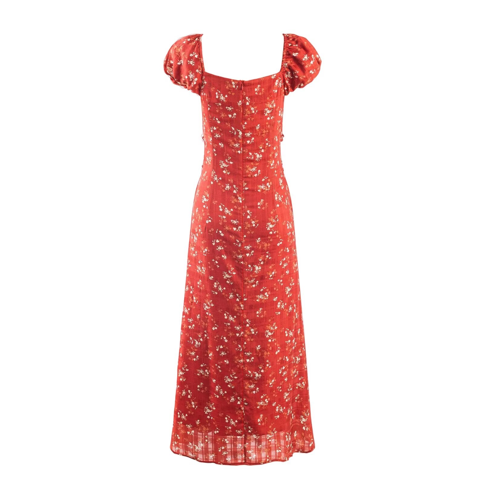 Sexy Floral Short Sleeve Dress Women Waisted Slim Fit Package Hip Maxi Dress