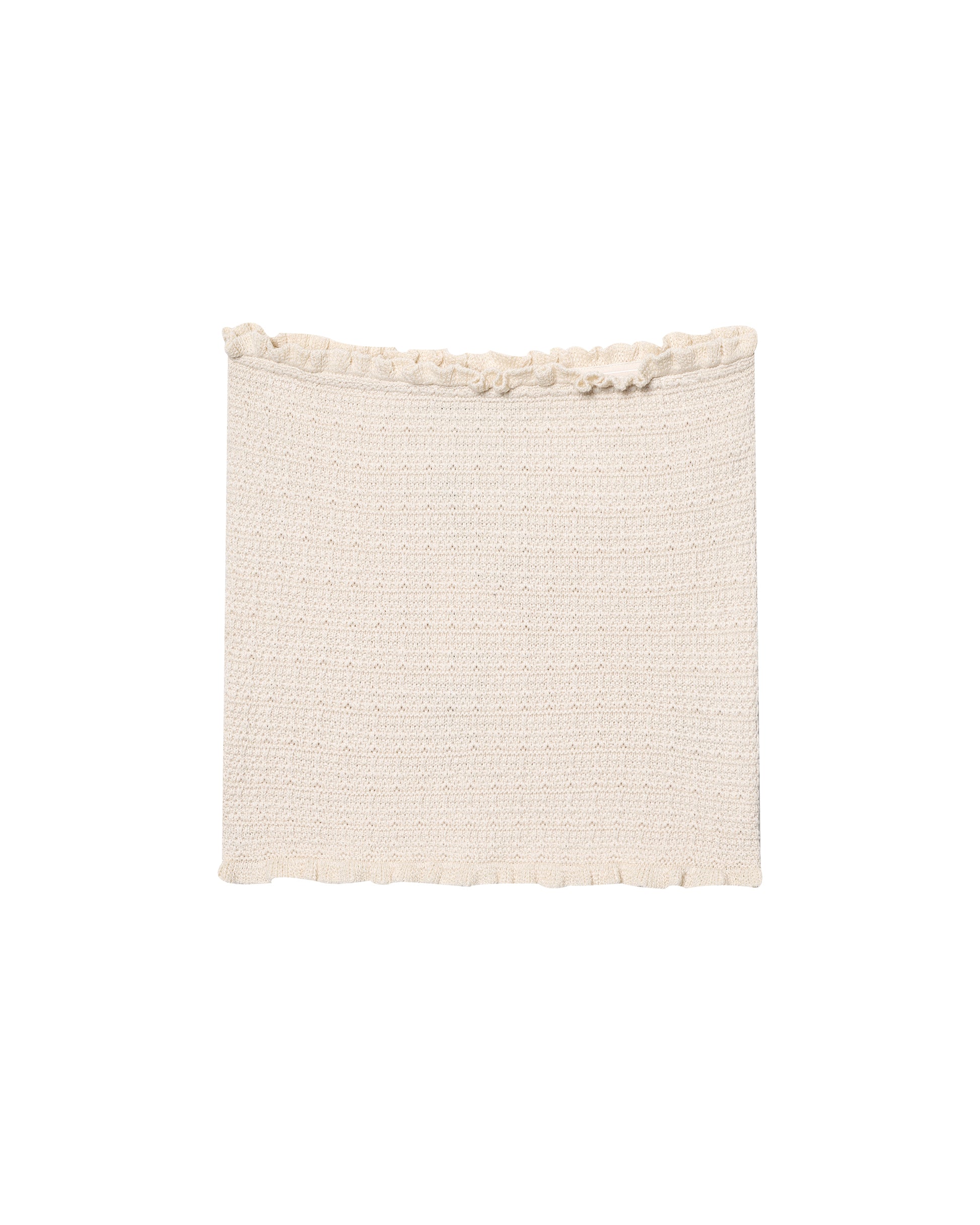Summer Women Knitted off Neck Tube Top Pleated Stitching Skirt Set