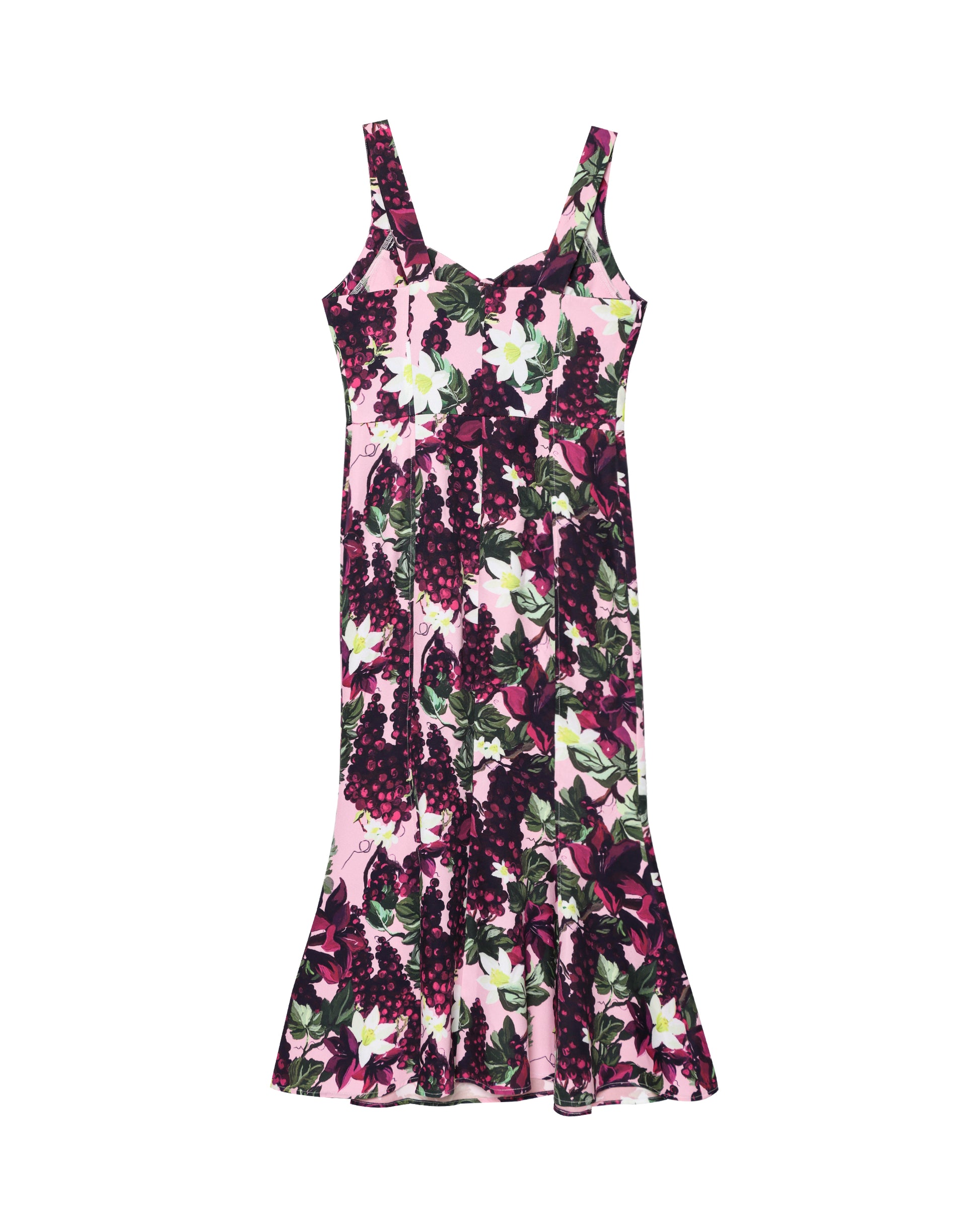 Summer Women Clothing Wavy Wide Swing Floral Print Dress