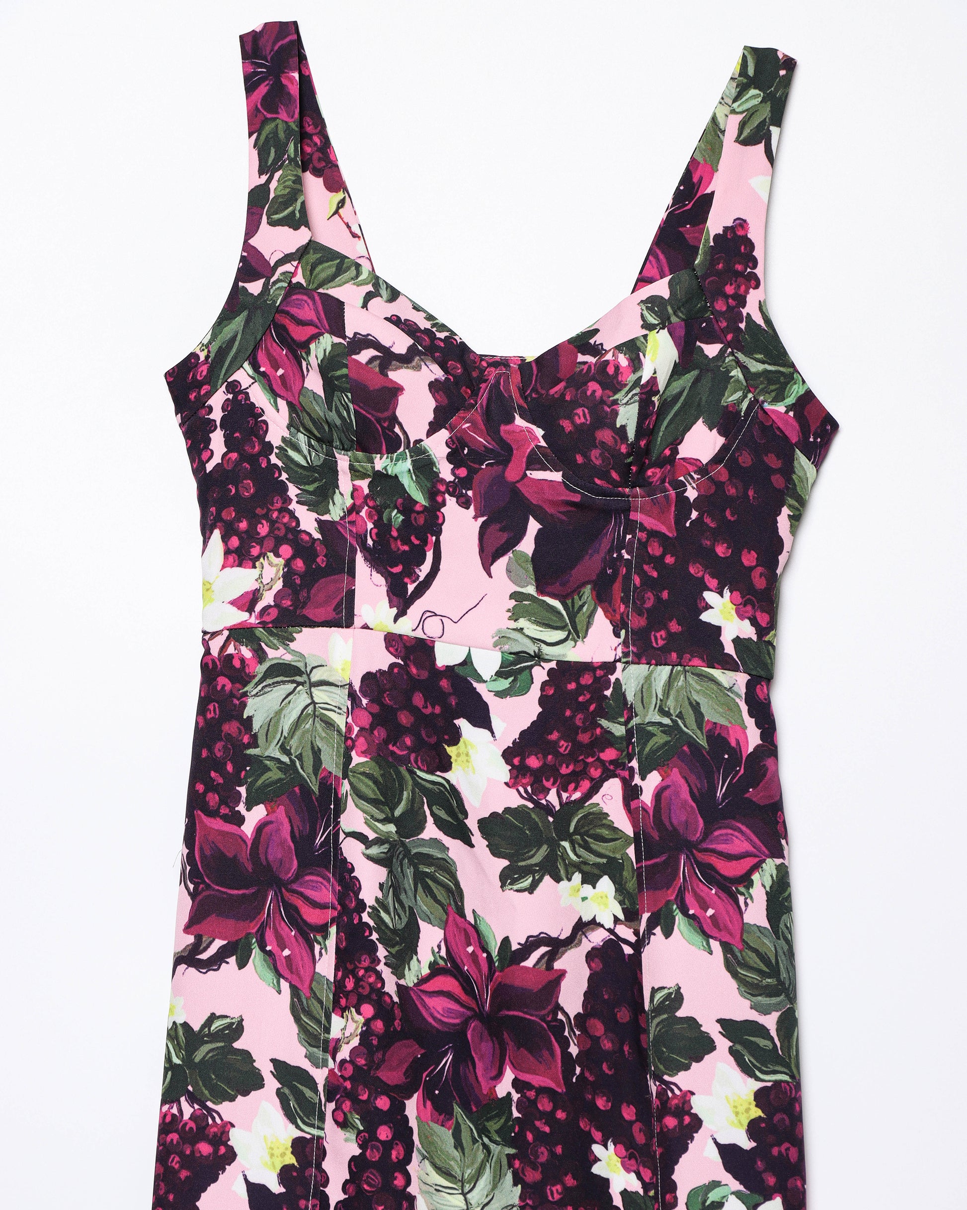 Summer Women Clothing Wavy Wide Swing Floral Print Dress
