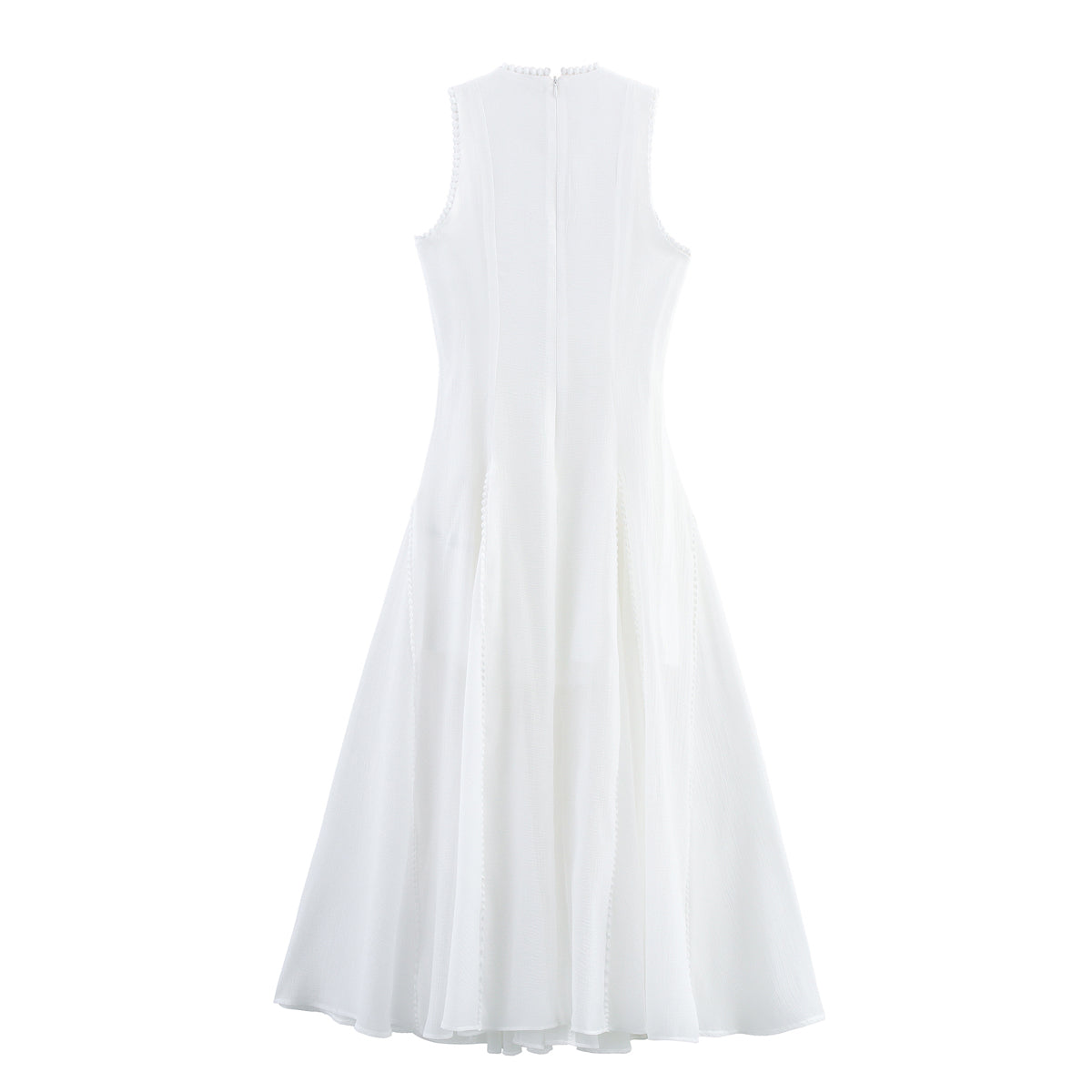 Early Maxi Dress Entry High Grade Socialite Thousand Gold Design Sleeveless round Neck Dress