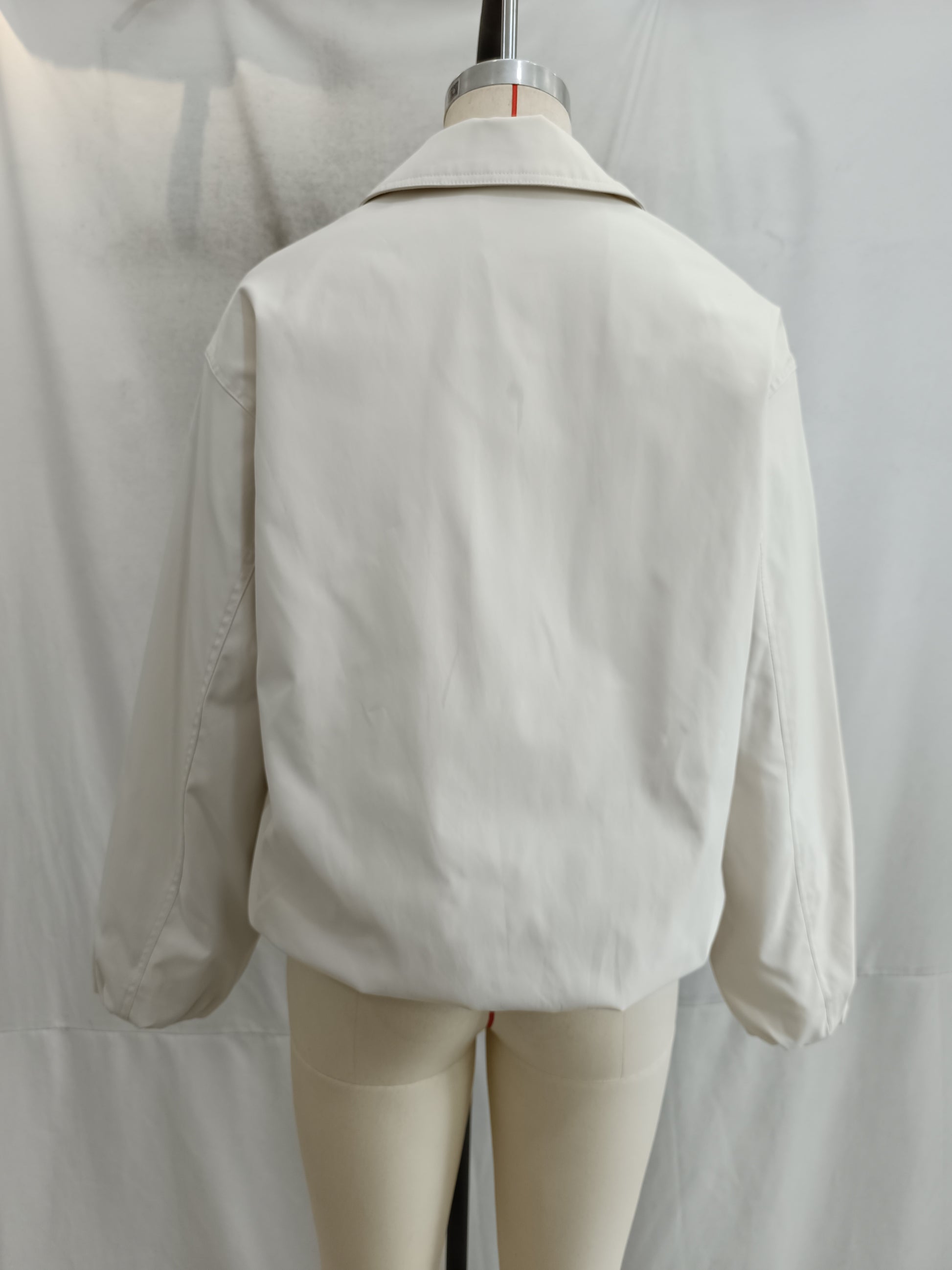 Women Clothing Simple Graceful Casual Polo Collar Bomber Jacket Coat