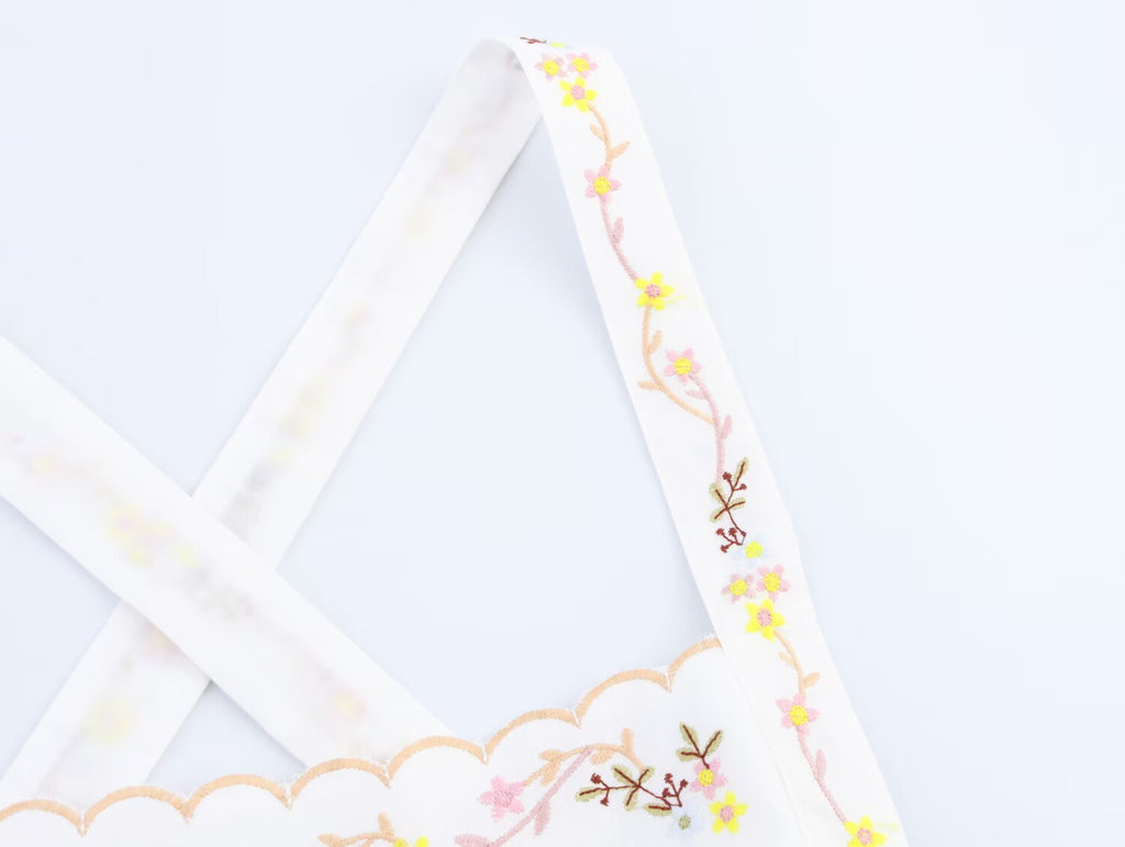 Women Clothing Floral Embroidery Short Camisole Top Small Vest